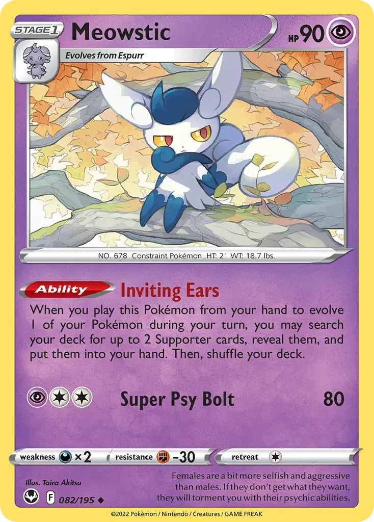 Meowstic Silver Tempest 82