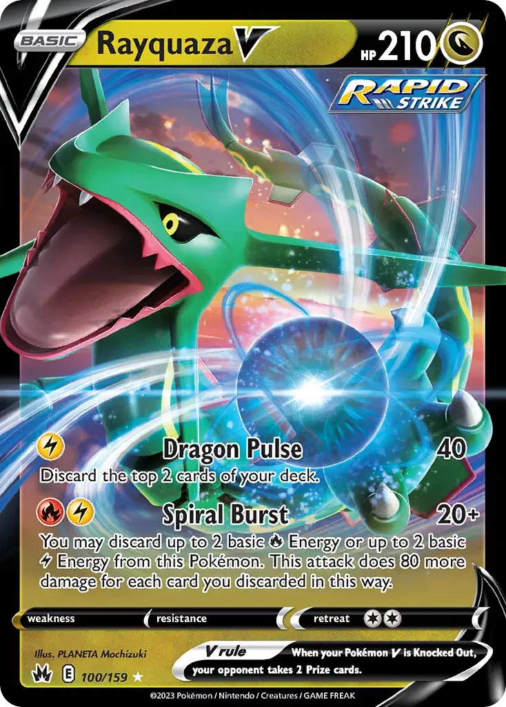 Rayquaza V Crown Zenith 100