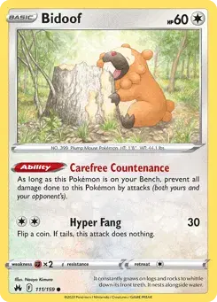 Bidoof Crown Zenith