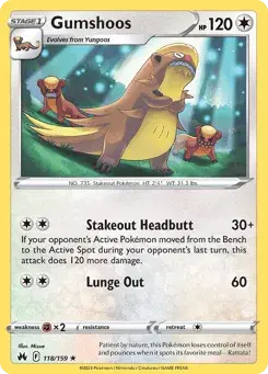 Gumshoos Crown Zenith