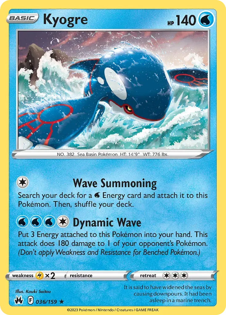 Kyogre Crown Zenith 36