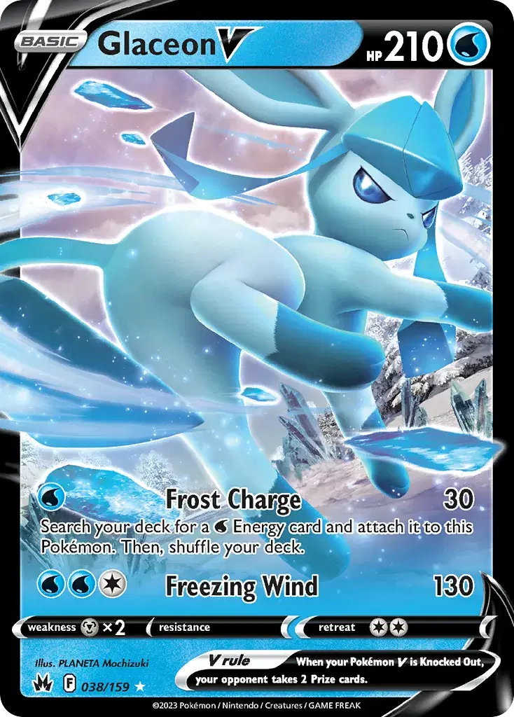 Glaceon V Crown Zenith 38
