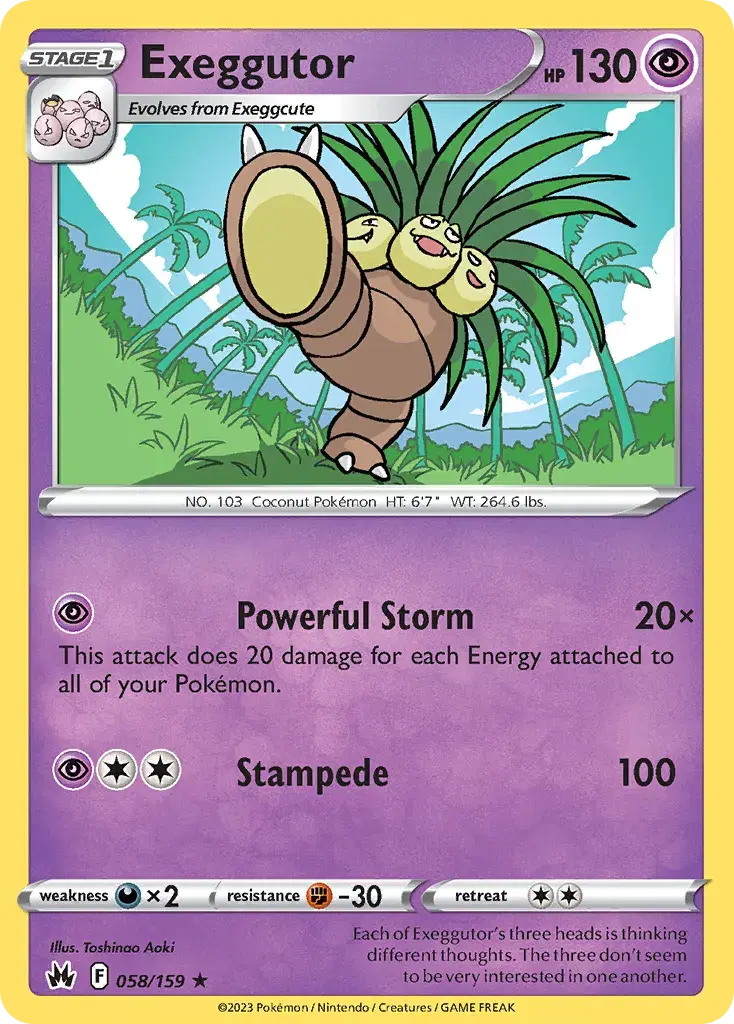 Exeggutor Crown Zenith 58