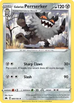 Galarian Perrserker Crown Zenith