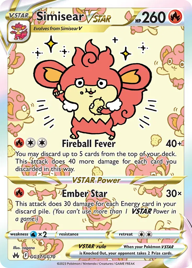 Simisear VSTAR Crown Zenith Galarian Gallery GG37