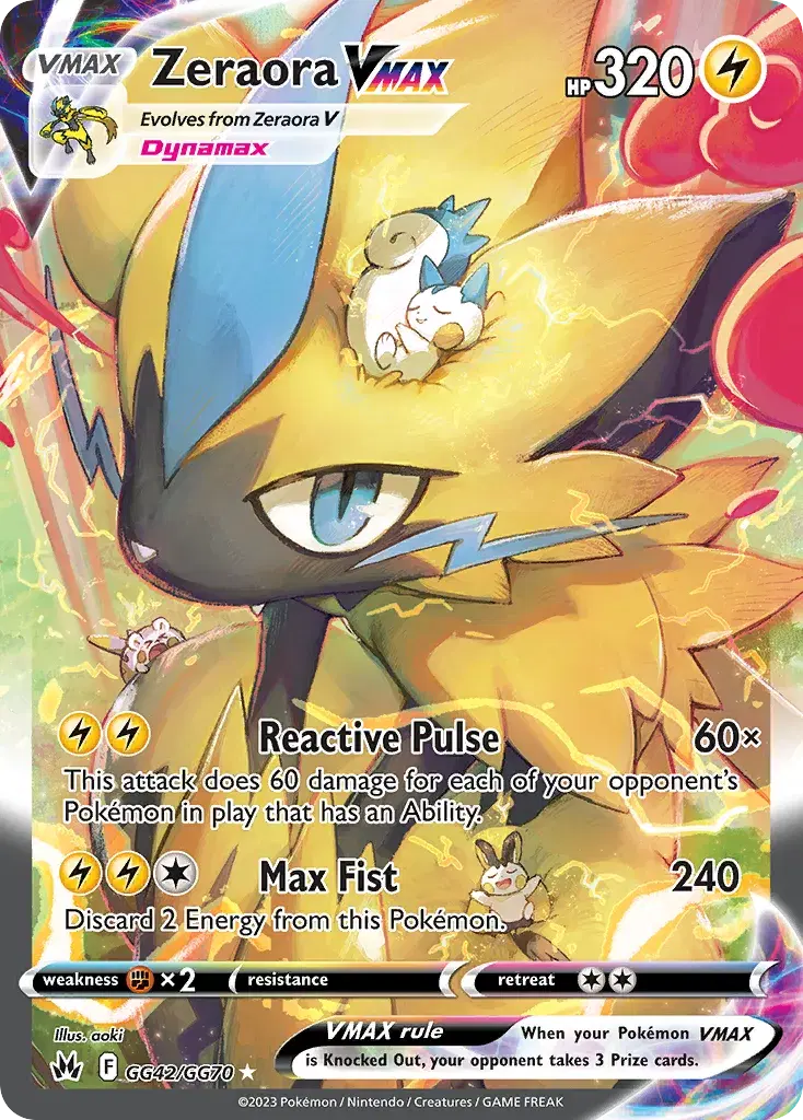 Zeraora VMAX Crown Zenith Galarian Gallery GG42