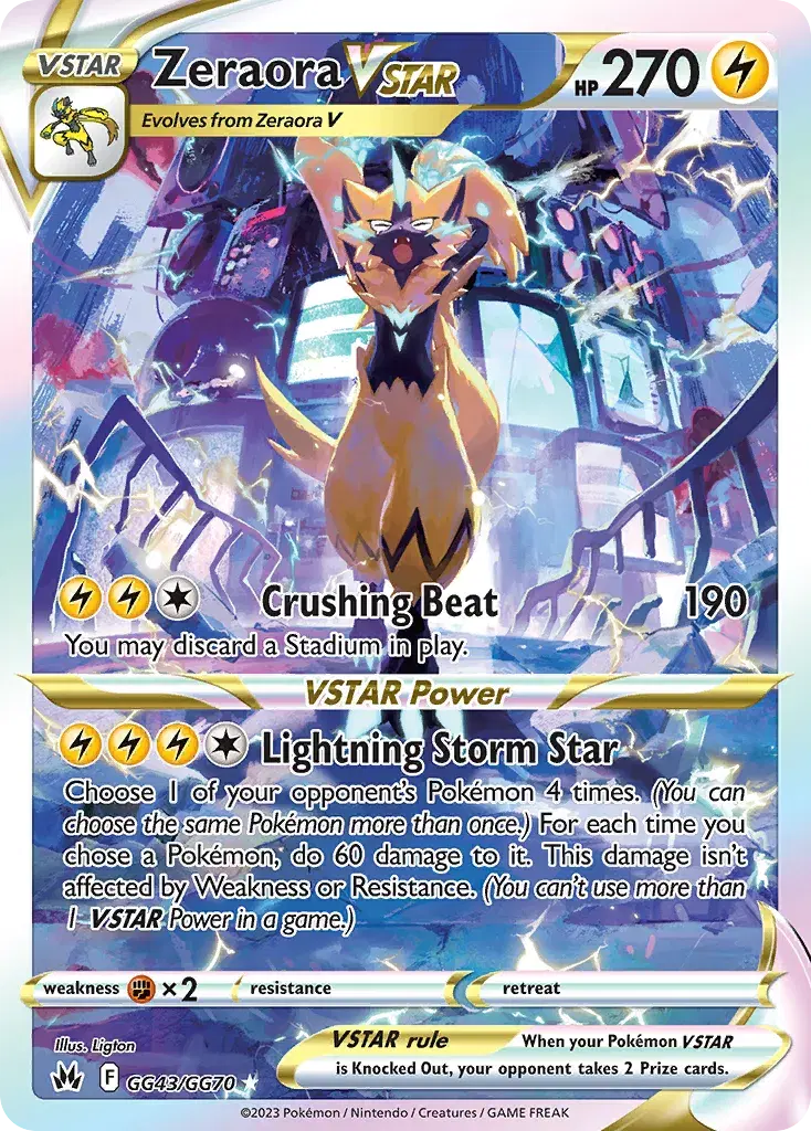 Zeraora VSTAR Crown Zenith Galarian Gallery GG43
