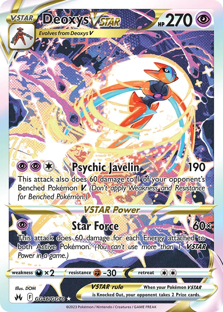 Deoxys VSTAR Crown Zenith Galarian Gallery GG46