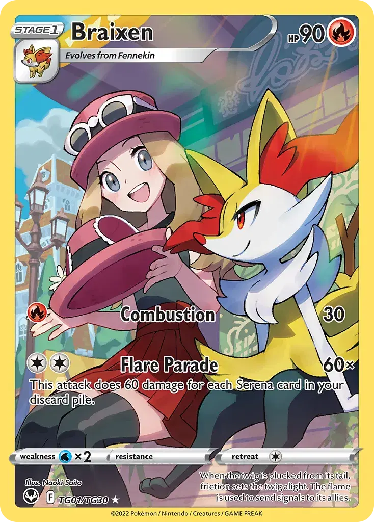 Braixen Silver Tempest Trainer Gallery TG01
