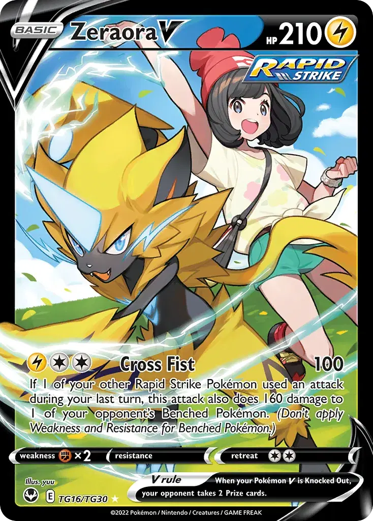 Zeraora V Silver Tempest Trainer Gallery TG16