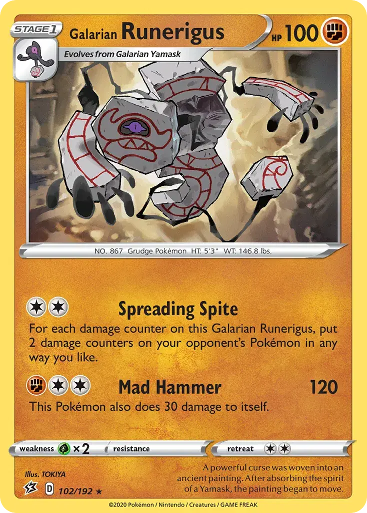 Galarian Runerigus Rebel Clash 102