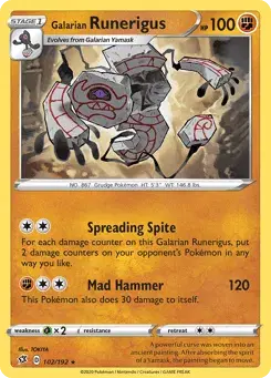 Galarian Runerigus Rebel Clash