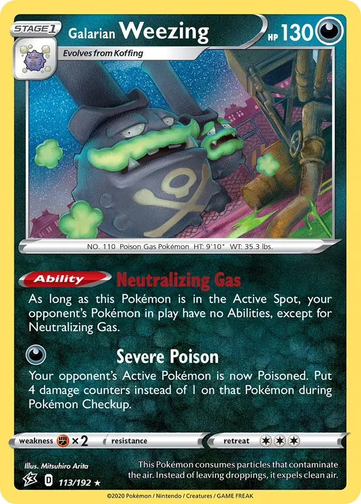 Galarian Weezing Rebel Clash 113