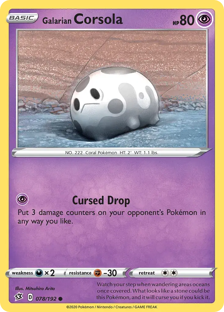 Galarian Corsola Rebel Clash 78