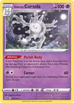 Galarian Cursola Rebel Clash