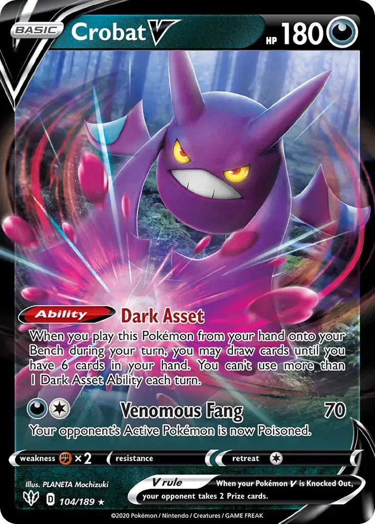 Crobat V Darkness Ablaze 104