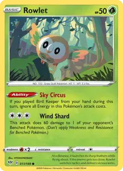 Rowlet Darkness Ablaze