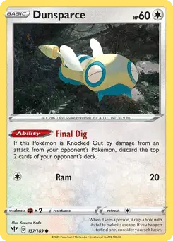 Dunsparce Darkness Ablaze