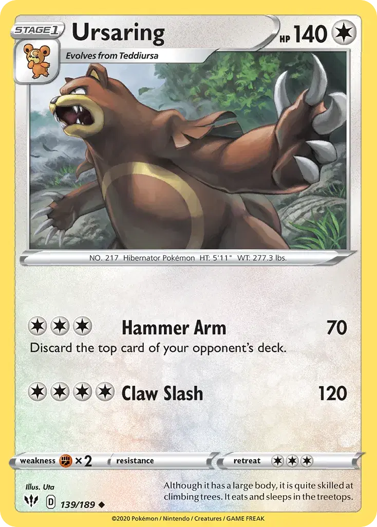 Ursaring Darkness Ablaze 139