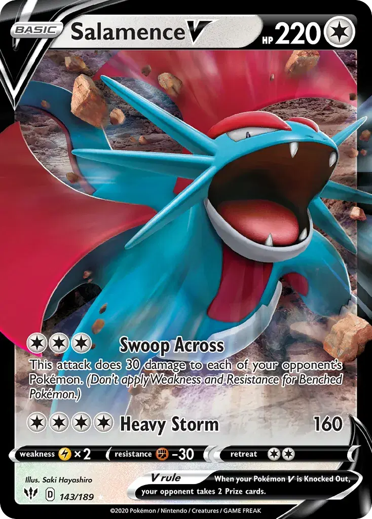 Salamence V Darkness Ablaze 143
