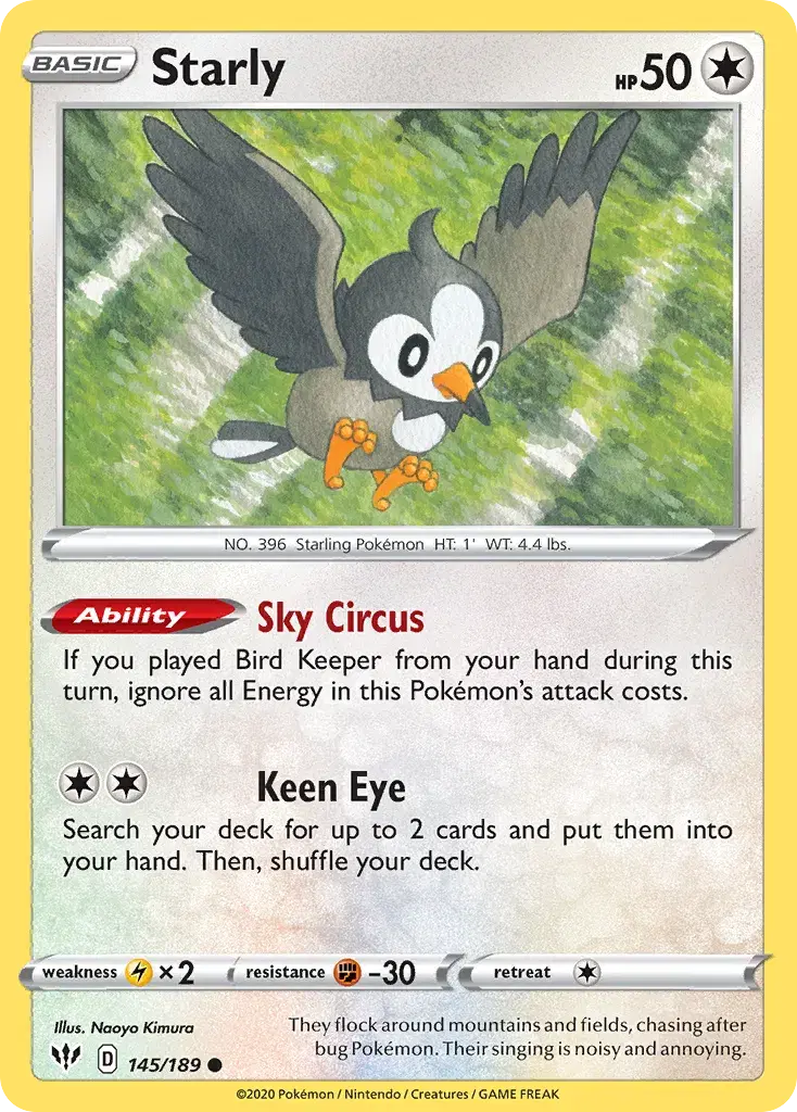 Starly Darkness Ablaze 145
