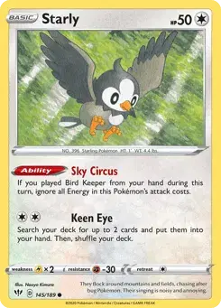 Starly Darkness Ablaze