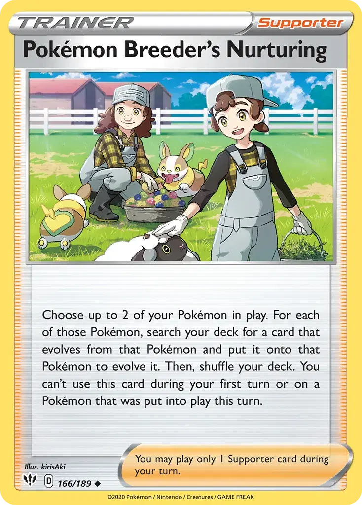 Pokémon Breeder's Nurturing Darkness Ablaze 166