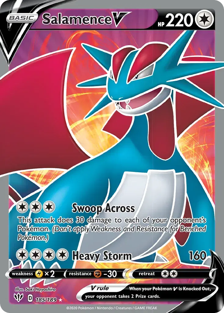 Salamence V Darkness Ablaze 185
