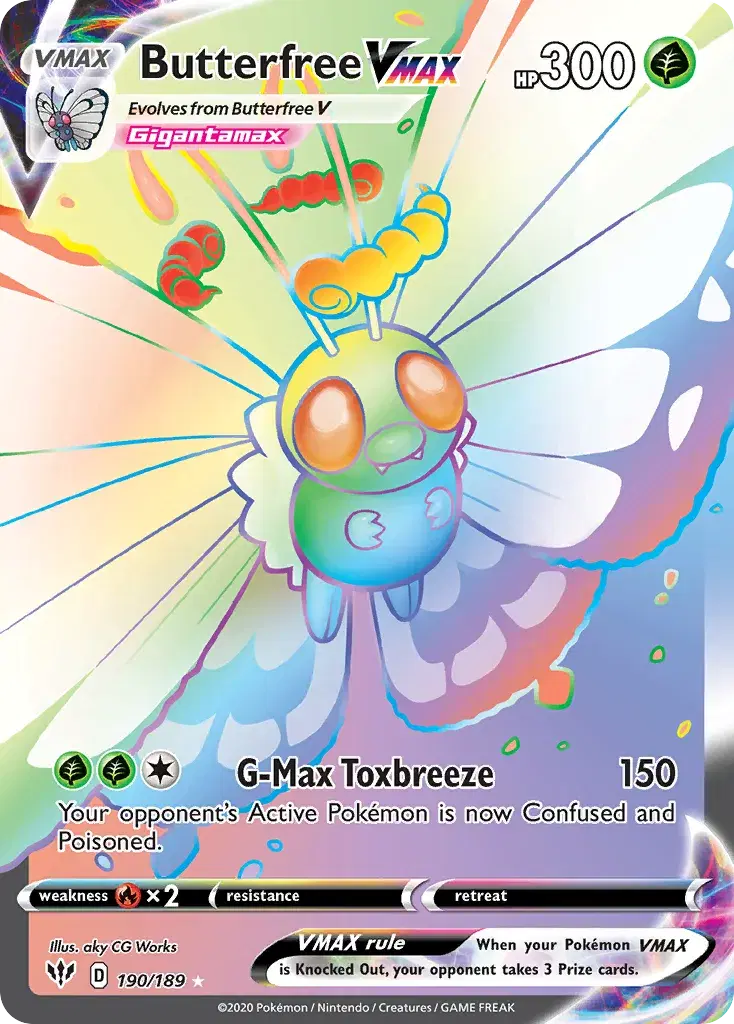 Butterfree VMAX Darkness Ablaze 190