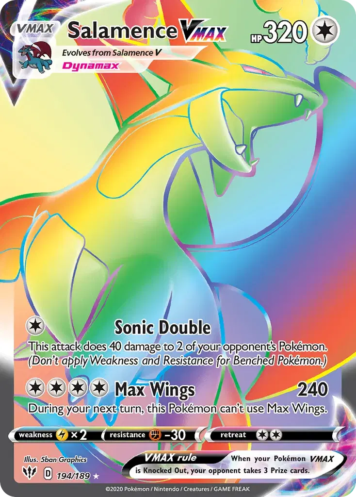 Salamence VMAX Darkness Ablaze 194