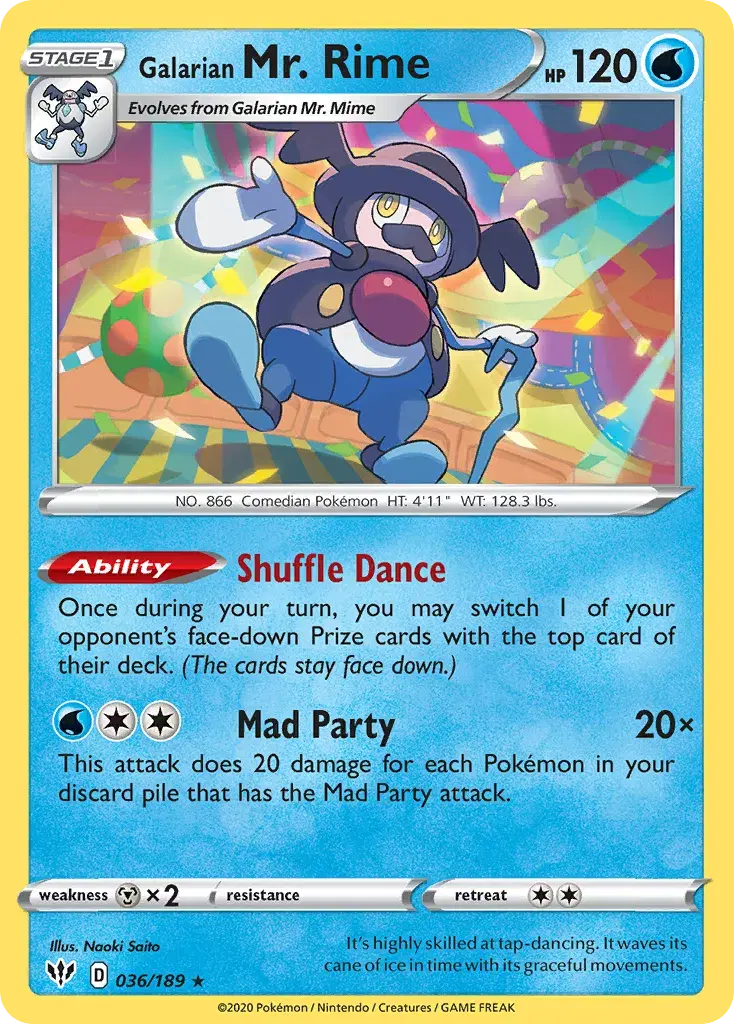 Galarian Mr. Rime Darkness Ablaze 36