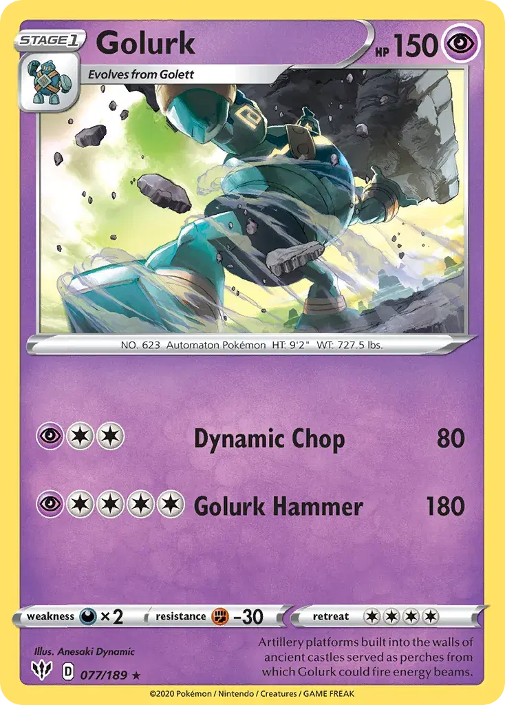 Golurk Darkness Ablaze 77