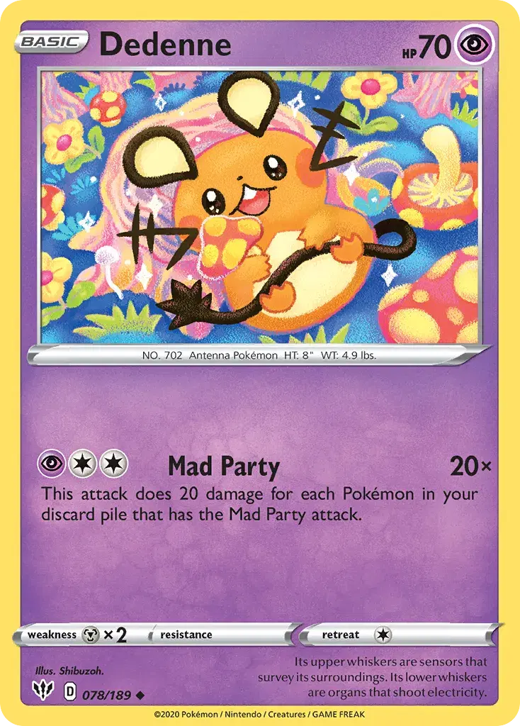 Dedenne Darkness Ablaze 78