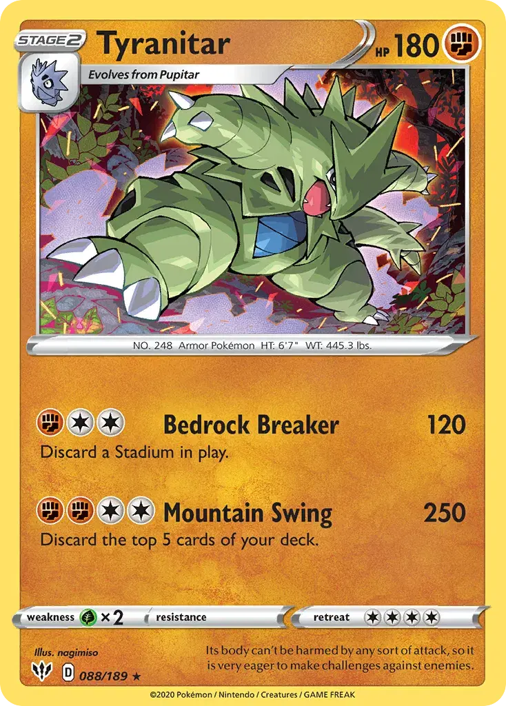 Tyranitar Darkness Ablaze 88