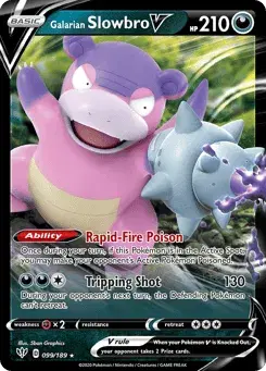 Galarian Slowbro V Darkness Ablaze