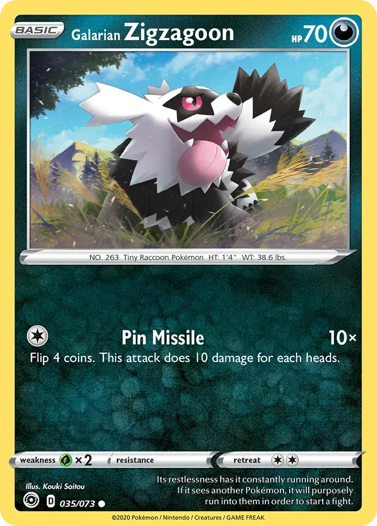 Galarian Zigzagoon Champion's Path 35