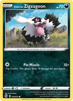 Galarian Zigzagoon Champion's Path