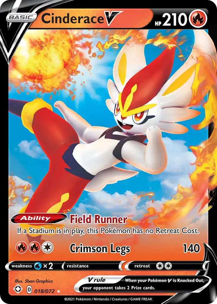 Cinderace V Shining Fates 18