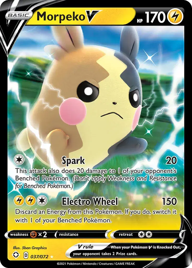 Morpeko V Shining Fates 37