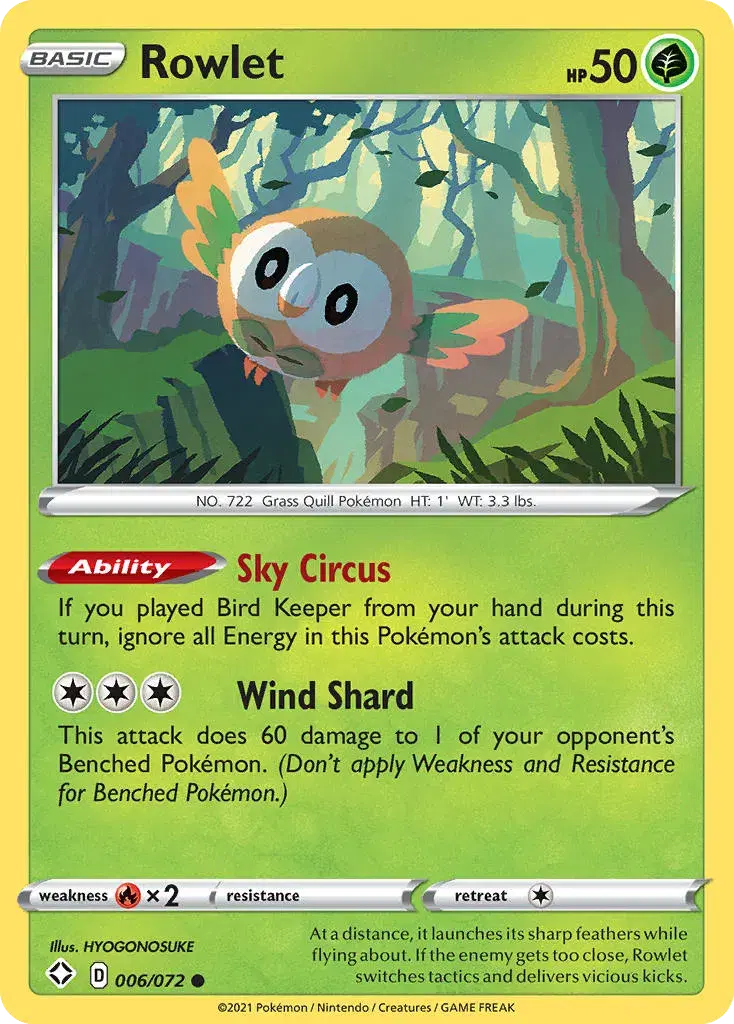 Rowlet Shining Fates 6
