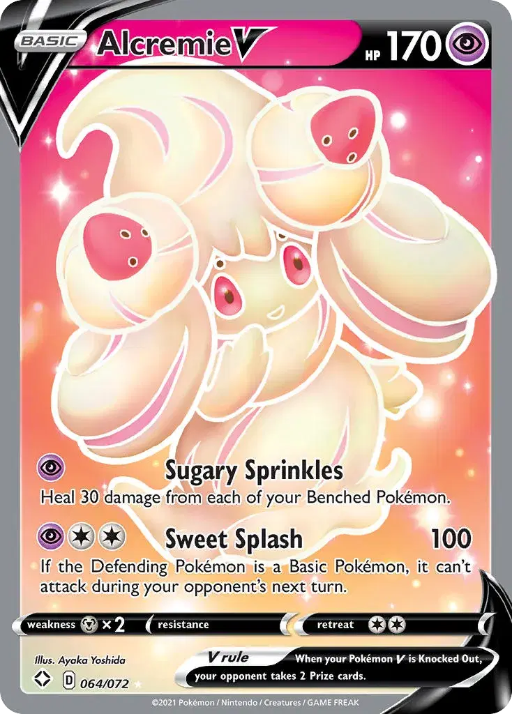 Alcremie V Shining Fates 64