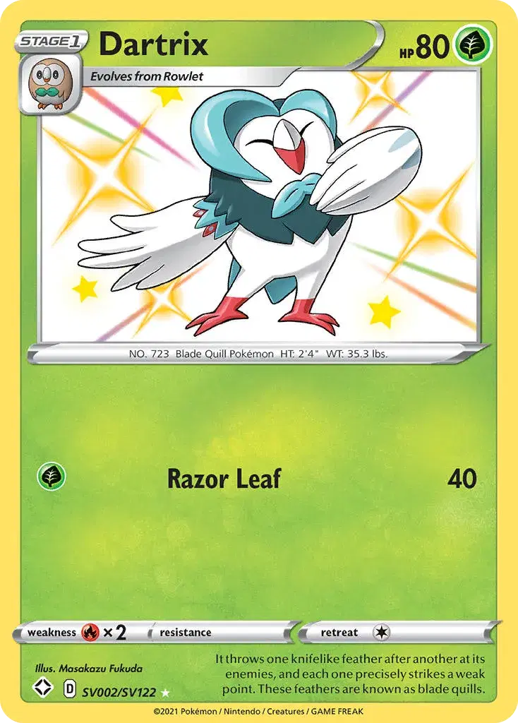 Dartrix Shining Fates Shiny Vault SV002