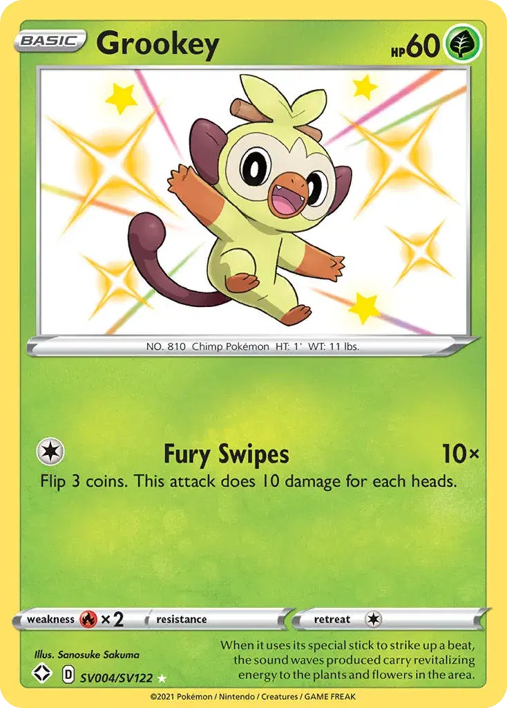 Grookey Shining Fates Shiny Vault SV004