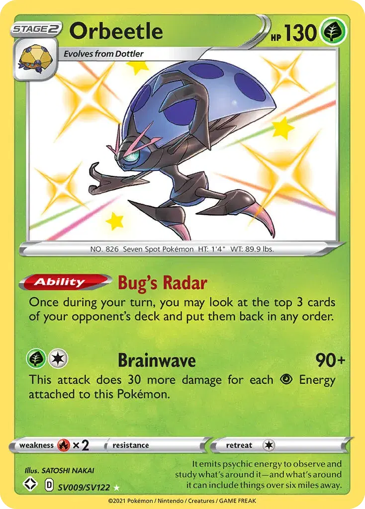 Orbeetle Shining Fates Shiny Vault SV009