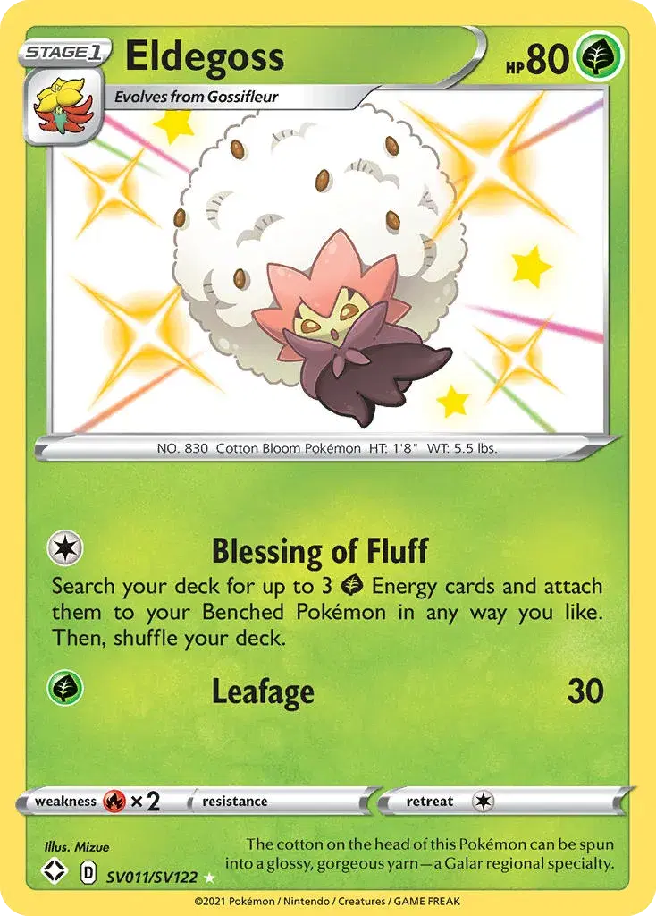Eldegoss Shining Fates Shiny Vault SV011