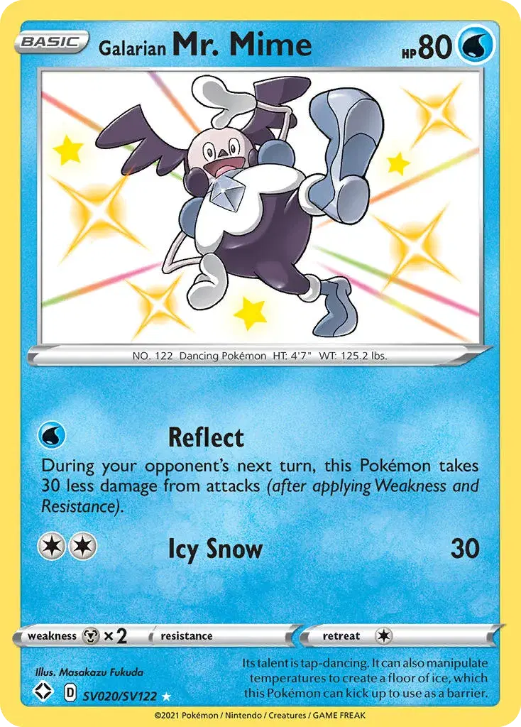 Galarian Mr. Mime Shining Fates Shiny Vault SV020