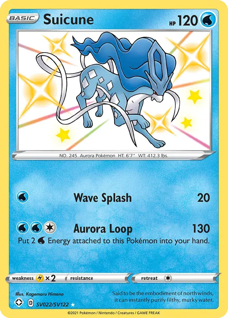 Suicune Shining Fates Shiny Vault SV022