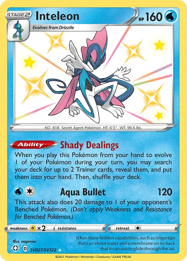 Inteleon Shining Fates Shiny Vault SV027