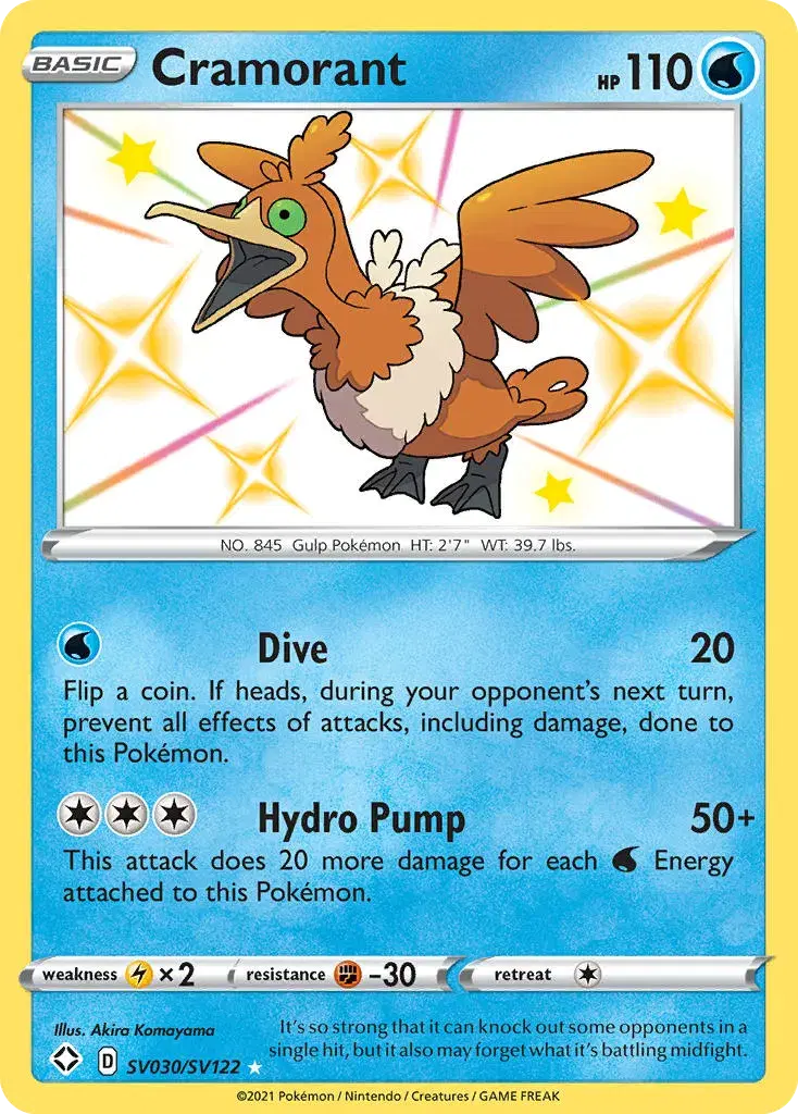 Cramorant Shining Fates Shiny Vault SV030
