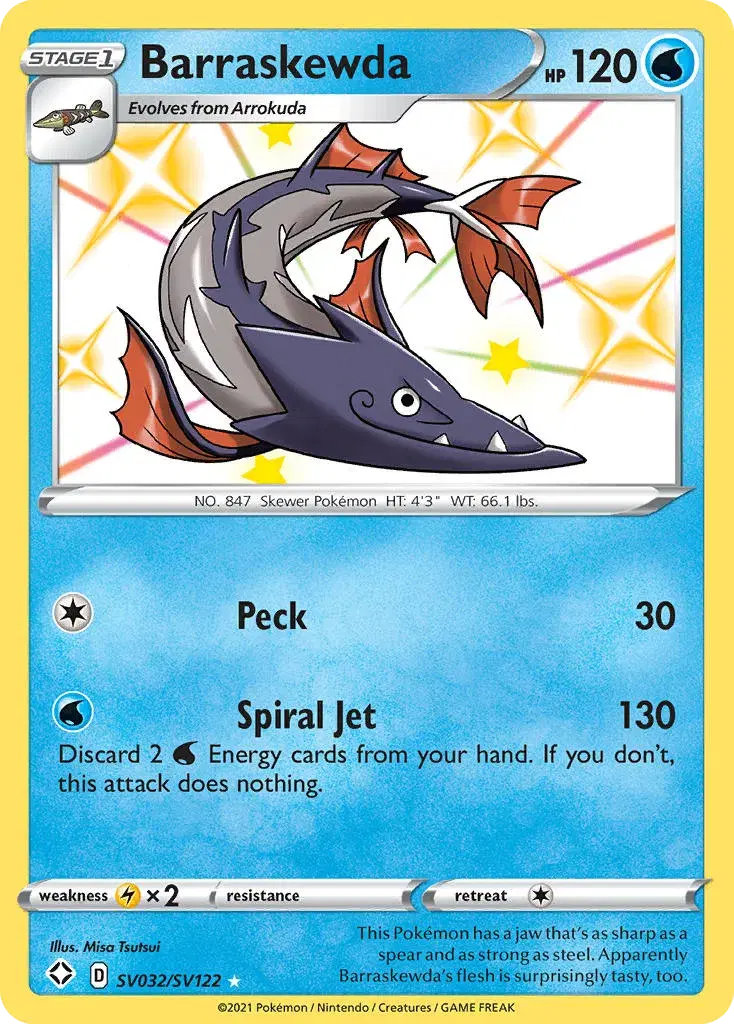 Barraskewda Shining Fates Shiny Vault SV032